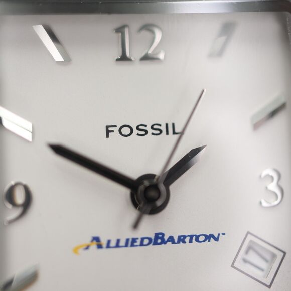 Fossil Arkitekt Womens Tank Watch 24mm Date Logo Dial PR-5169 Black Leather - Picture 6 of 16